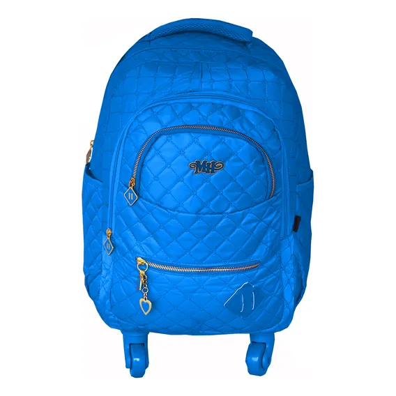 Mochila Infanto Juvenil 360° Roda E Costa Pink Cor Azul-celeste Foto 1
