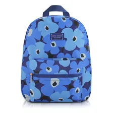 Mochila Jacki Design Papoula Feminina Abc17350-az Cor Azul Desenho do tecido Flor Foto mini 1