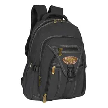 Mochila Juvenil Escolar Notebook Unissex Reforçada Preto Foto  mini 1