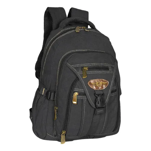 Mochila Juvenil Escolar Notebook Unissex Reforçada Preto Foto 1
