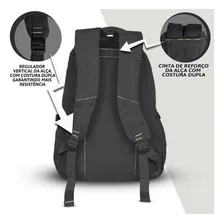 Mochila Juvenil Escolar Notebook Unissex Reforçada Preto Foto mini 4