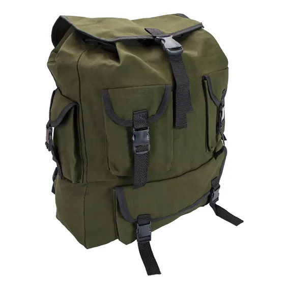 Mochila Lona Reforçada Costa MarÃtima Verde Militar 403 Cor Verde-escuro Desenho Do Tecido Liso Foto 1