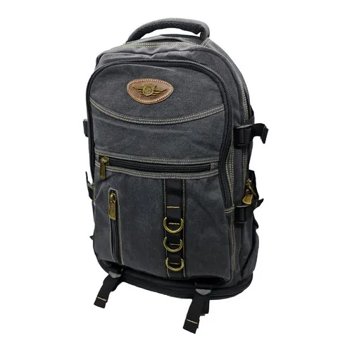 Mochila Lona Reforçada, Escolar,livros,apostilas, Cadernos. Cor Preto Foto 1