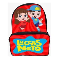 Mochila Lucas Neto Bolsa Escolar Novidade Vermelho Desenho Do Tecido Lucas Neto Desenho Foto mini 1