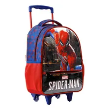 Mochila Mala Escolar Infantil Rodinhas 30x40cm Homem-aranha Foto mini 4