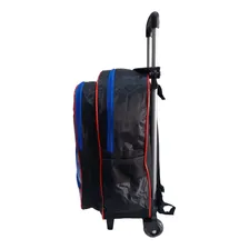 Mochila Mario Bros Luigi Bolsa Infantil Escolar Rodinhas Cor Preto Foto mini 3