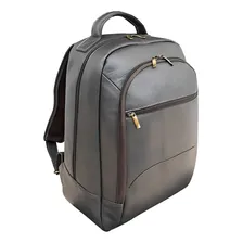 Mochila Masculina Couro Legitimo Notebook Executiva 9001 Cor Café Foto  mini 1