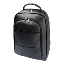 Mochila Masculina Executiva Notebook Couro Legitimo 9001 Cor Preto Foto  mini 1