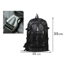 Mochila Masculina Impermeável Preta Caveirao 50litros Cor Preto Desenho do tecido Preto Foto mini 4