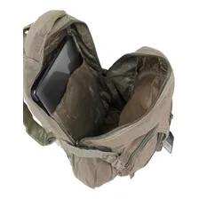 Mochila Masculina Notebook Lona Jeans Grossa Recorçada Cor Bege Desenho Do Tecido Liso Foto mini 4