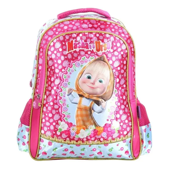 Mochila Masha E O Urso Morango Costas Tam G Rosa Santino Foto 1