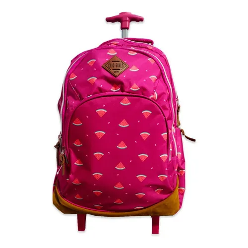 Mochila Melancia C/ Rodinhas Clio Girls Rosa Foto 1