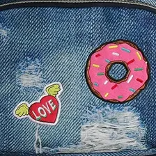 Mochila Menina Jeans Escolar Espaçosa Resistente Chenson Foto mini 3