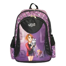 Mochila Mini Musike Melina Ls Mo3607 Roxo Com 4 Divisões Foto mini  2