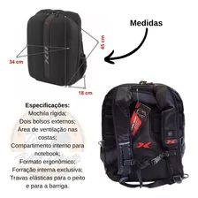 Mochila Motociclista X11 Hardcase Notebook Capa Impermável Foto mini 3