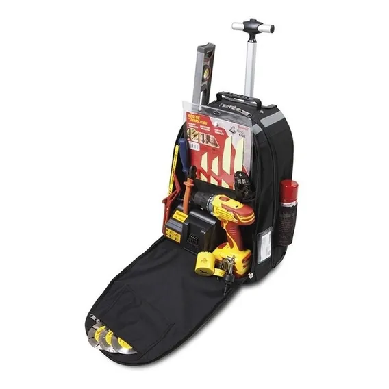 Mochila Para Ferramentas 23'' Com Rodas Exact Plus Starrett Cor Preto Foto 1