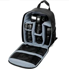 Mochila Para Fotografia Cameras Lentes E Acess贸rios Cinza Foto mini 4