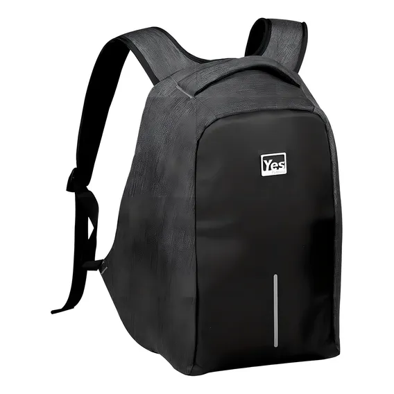 Mochila Para Notebook Até 15 Antifurto Preta - Yes Foto 1