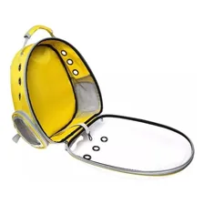 Mochila Pet Visão Panorâmico Astronauta Cachorro Gato Cão Cor Amarelo Foto  mini 1