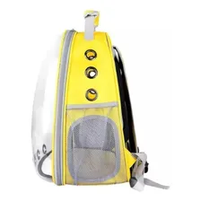 Mochila Pet Visão Panorâmico Astronauta Cachorro Gato Cão Cor Amarelo Foto mini  2