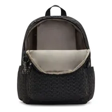 Mochila Resistente Casual Média Delia Kipling Cor Preto Desenho Do Tecido Signature Emb Foto mini  3
