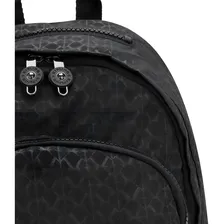 Mochila Resistente Casual Média Delia Kipling Cor Preto Desenho Do Tecido Signature Emb Foto mini 4