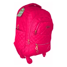 Mochila Roda Feminina Juvenil 360°( Roda E Costa) Cor Rosa Foto mini  2