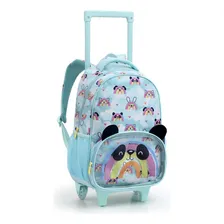 Mochila Rodinha Alça Costas Escola Infantil Panda Seanite Foto  mini 1