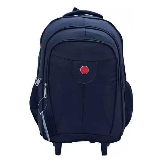 Mochila Rodinha Masculina Notebook Escolar Reforçada Cor Preto Foto 1