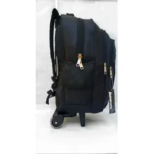 Mochila Rodinha Masculina Notebook Escolar Reforçada Cor Preto Foto mini 3