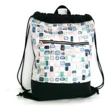 Mochila Sacochila Preto Estilosa Huto Unissex Foto mini 2