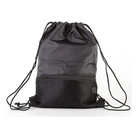 Mochila Sacola Esportiva De Academia Clube Praia Porta Tenis Cor Preto Foto 1