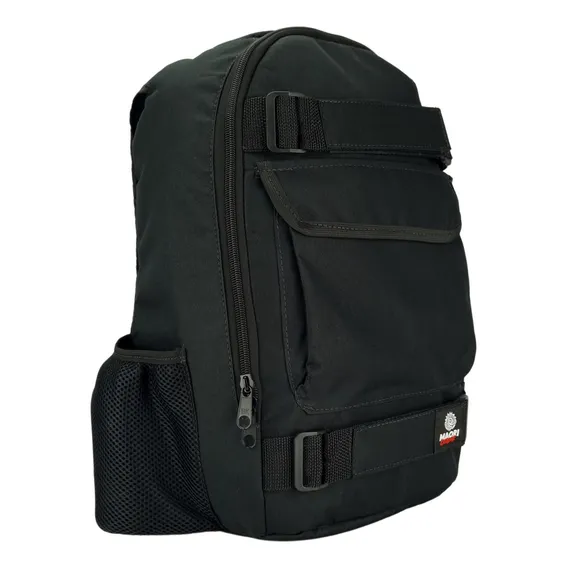 Mochila Skate Bag Escolar Notebook Com Bolsos Maori Extreme Cor Preto Foto 1
