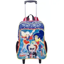 Mochila Super Hero Girls Escolar Infantil Tam G Rodinha Foto mini 2