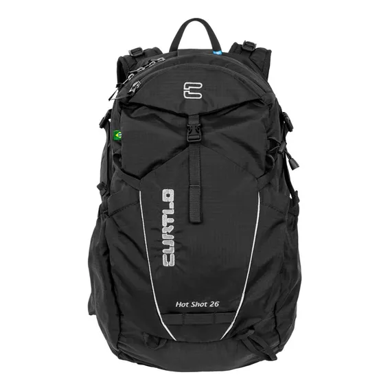 Mochila Técnica Para Camping Hotshot 26 Litros Preta Curtlo Foto 1