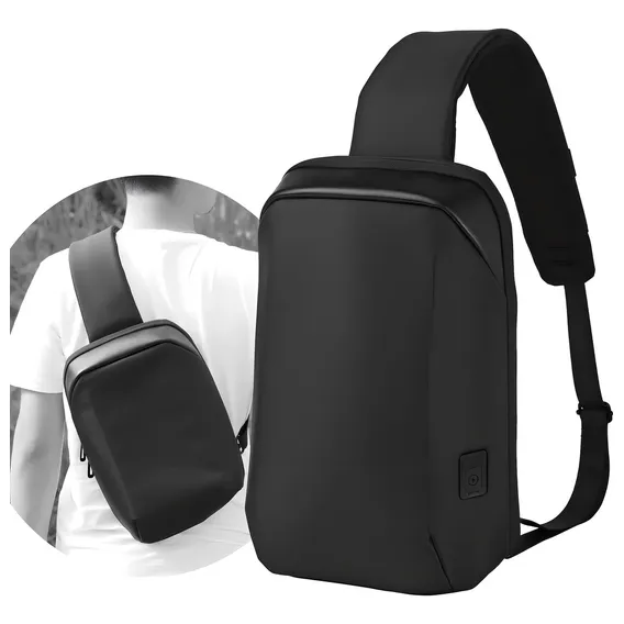 Mochila Transversal Premium Black Foto 1