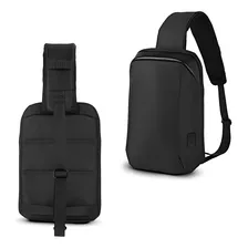 Mochila Transversal Premium Black Foto mini 3