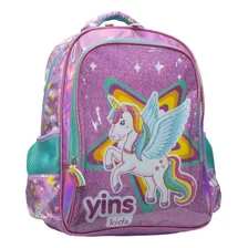 Mochila Unicórnio Infantil Feminina De Costas 0341 Cor Lilás Foto  mini 1