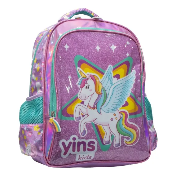 Mochila Unicórnio Infantil Feminina De Costas 0341 Cor Lilás Foto 1