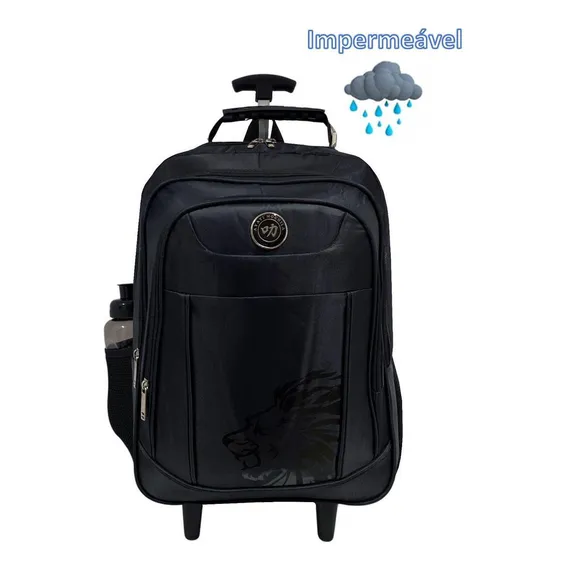 Mochila Universitária Executiva Reforçada Escolar Rodinhas Foto 1