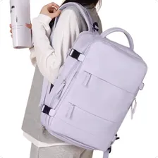 Mochila Viagem Impermeável Expansível Notebook Usb Reforçada Cor Mochila Viagem Impermeável Lilas Desenho Do Tecido Lisa Foto mini 3