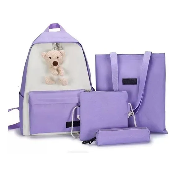 Mochilas Infantil Ursinho Impermeavel Estojo Bolsa Foto 1