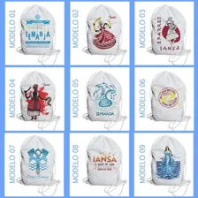Mochilinha Sacochila Saquinho Porta Guias - Umbanda Orixá Cor Branco Foto  mini 1