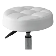Mocho Banqueta Com Costura Branco Cromado - Ultra M贸veis Estrutura Cromada Foto mini 4
