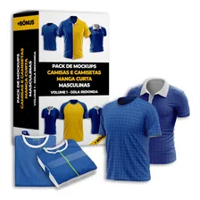 Mockups Camisas E Camisetas Manga Curta Masculinas Vol. 01 Foto mini 1
