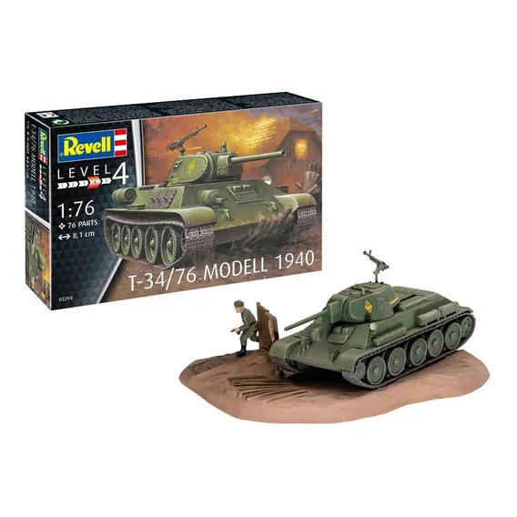 Modelo de tanque Revell T-34/76 Modelo 1940 Foto 1