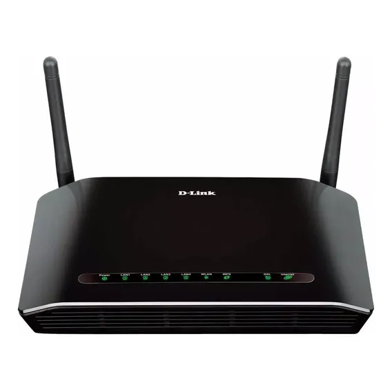 Modem roteador com wifi D-Link DSL-2740E preto Foto 1
