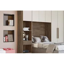 Modulado Quarto Armário Mesa Cabeceira 1 Porta 1 Gaveta Foto mini  3