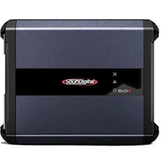 Módulo Amplificador SounDigital 1200.1 EVO 5 Classe D 1 Canal 2 Ohms - SD 1200W RMS 1C Potência Amplificador Digital Som Automotivo Carro Moto SUV 1200 WRMS SD1200.1 1200.1-2 EVO5 Foto 1