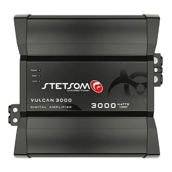 M贸dulo Amplificador Stetsom Vulcan 3000w Rms 1 Canal 1 Ohm Cor Preto Foto 1